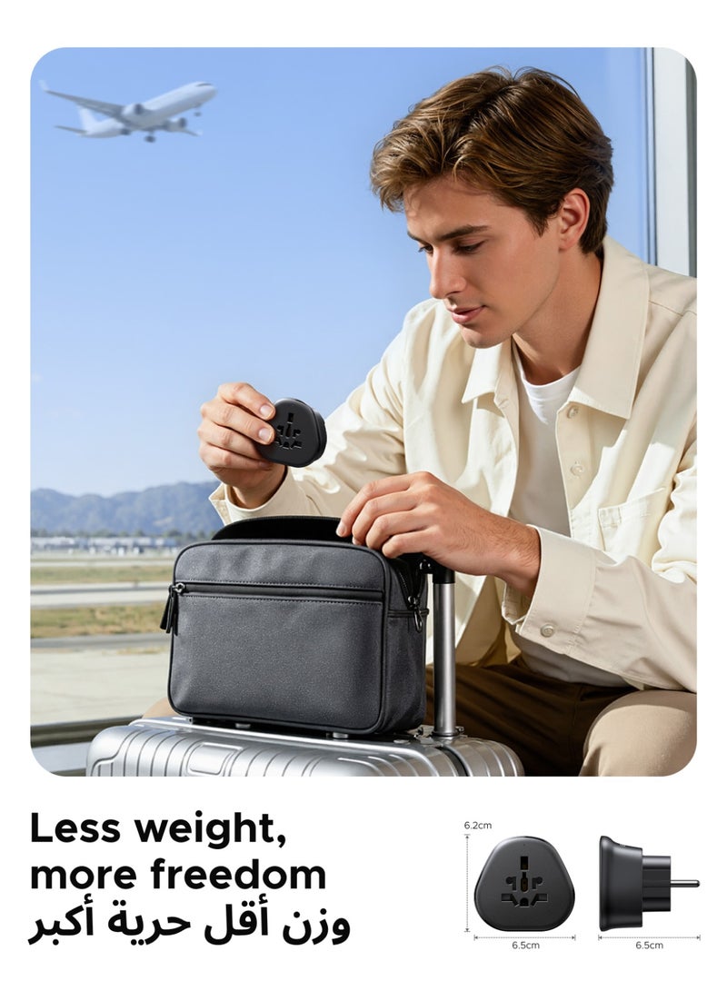 يو جرين محول سفر عالمي بمقبس أوروبي مناسب لأوروبا/إيران/تركيا/سوريا/مصر/ليبيا/أستراليا/روسيا/تايلاند، مقبس طاقة عالمي، مقبس عالمي مناسب لرحلات العمل والفنادق والمطارات للهواتف وأجهزة الكمبيوتر المحمولة - Image 4